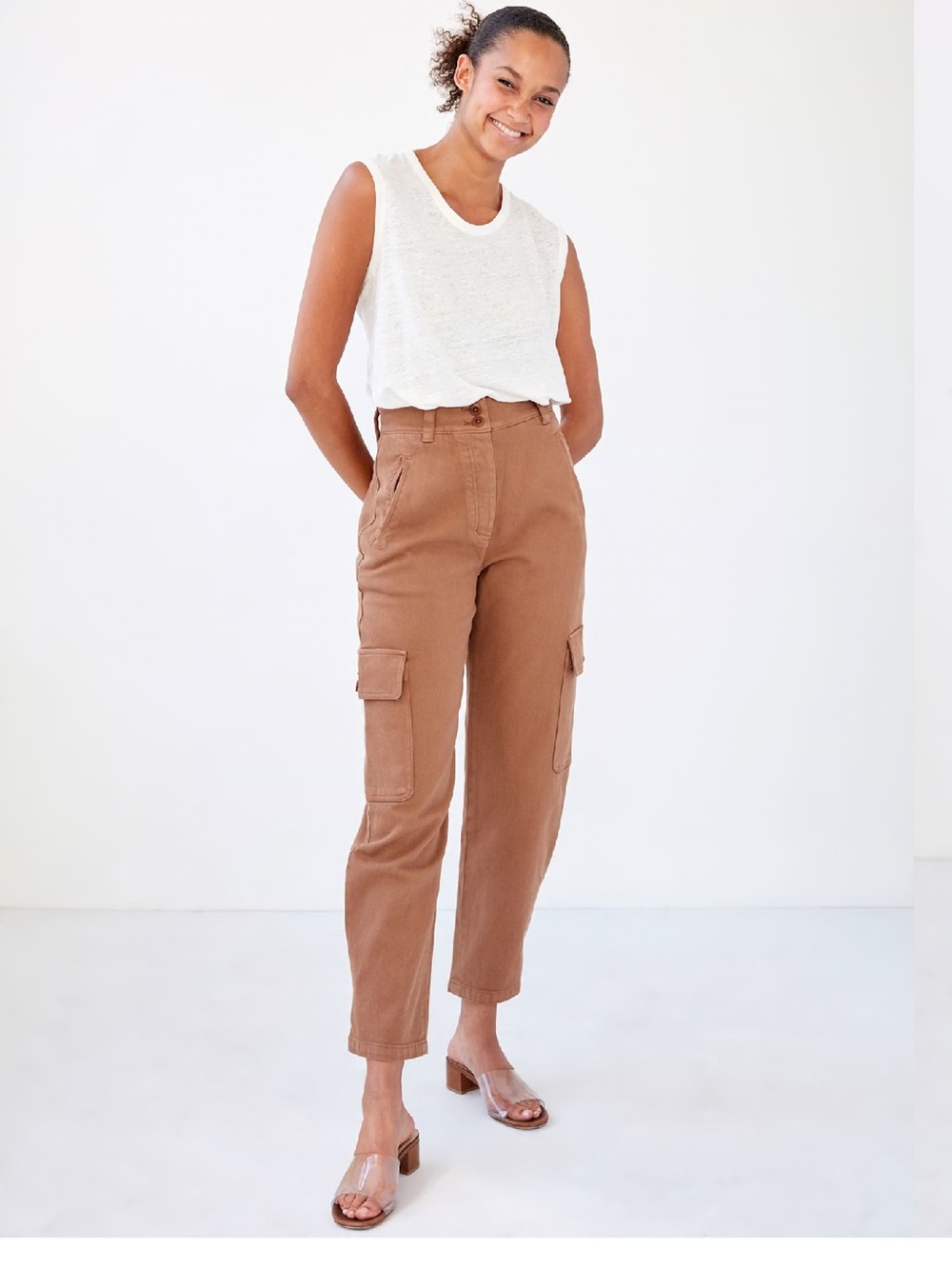 Aritzia Wilfred Free Modern Cargo Pant Aged Gold Size 10